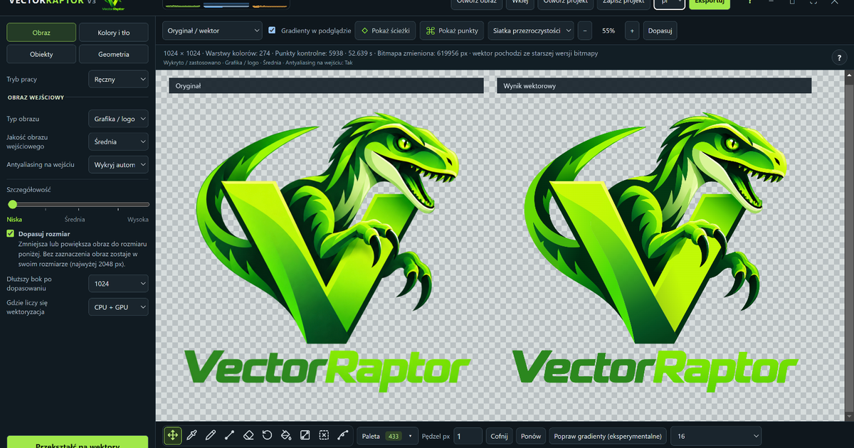 I built VectorRaptor for Windows - looking for honest feedback on vectorisation quality and editing