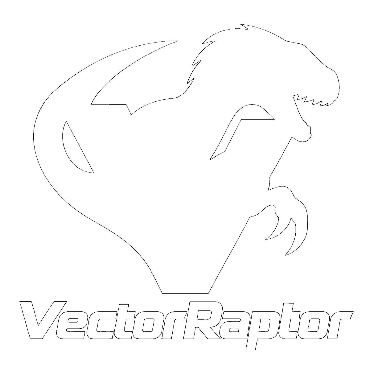 The outer outline of a logo saved in a DXF file
